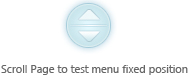 Scroll the page to test menu fixed position
